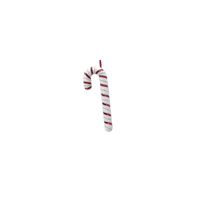 CANDY CANE IN FOAM C/GLITTER h34cm