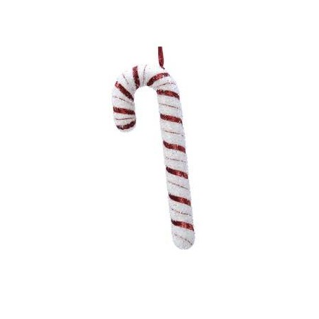 CANDY CANE IN FOAM C/GLITTER h34cm