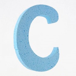 LETTERA POLISTIROLO PASTELLO mm120x90 C CELESTE