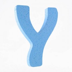 LETTERA POLISTIROLO PASTELLO mm120x90 Y CELESTE