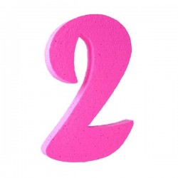 NUMERO POLISTIROLO PASTELLO mm120x90 2 FUCSIA