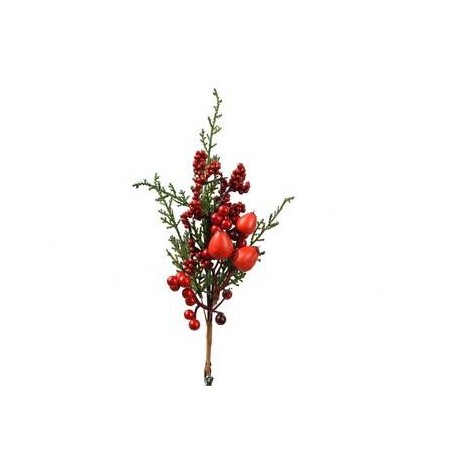 PICKS BACCHE ROSSE C/CLIP 25cm