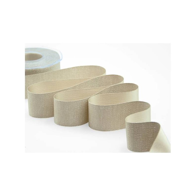 NASTRO RASO BOUTIQUE LAMè mm40x20mt COL.2 BEIGE