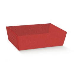 VASSOIO CONICO 29x21x9cm LINO ROSSO