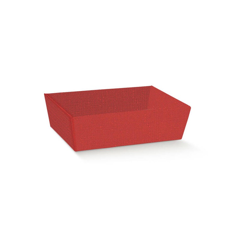 VASSOIO CONICO 29x21x9cm LINO ROSSO