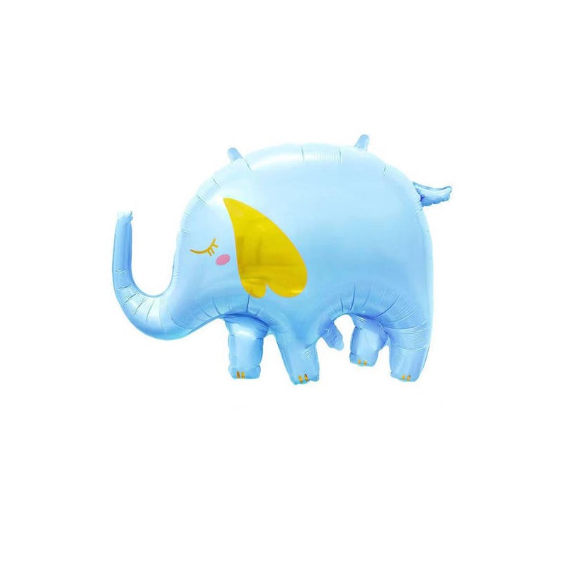 PALLONE MYLAR S/SHAPE 33 ELEFANTINO CELESTE 83cm