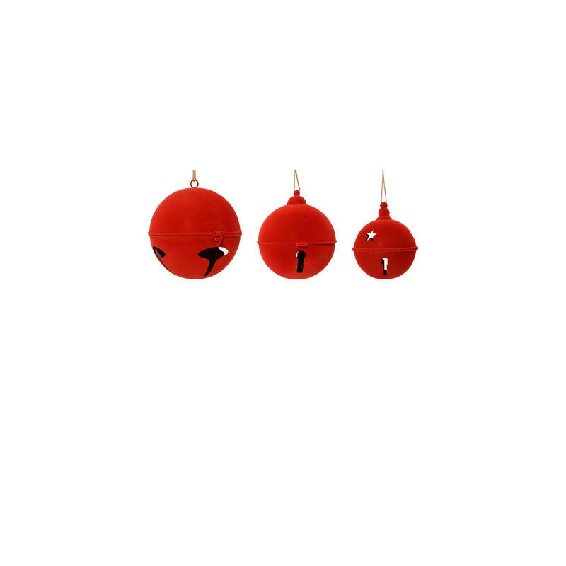 CAMPANELLA C/APPENDINO ø24,5cm IN VELLUTO ROSSO