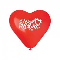 PALLONCINI LATTICE ALL AROUND 10" 26cm CUORE TI AMO 50pz