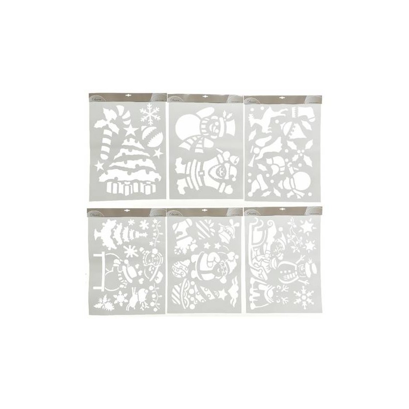 STENCIL NATALIZI ASSORTITI 44,5x59,5cm 1PZ