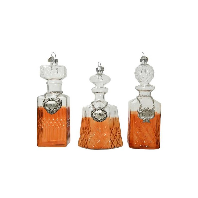BOTTIGLIETTE VETRO CON LIQUORE DA APPENDERE H12,3 cm