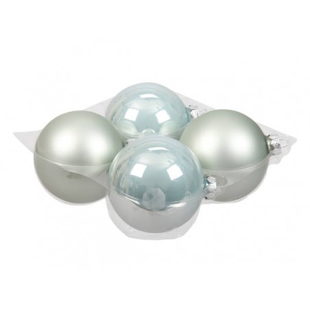 PALLINE VETRO ø100mm GRIGIO OSTRICA 4pz