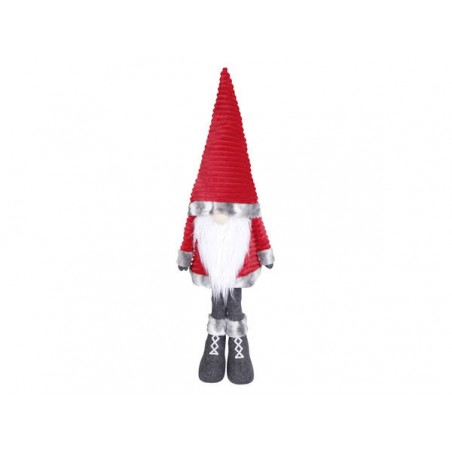 GNOMO ABITO ROSSO BORDI ARGENTO 125cm