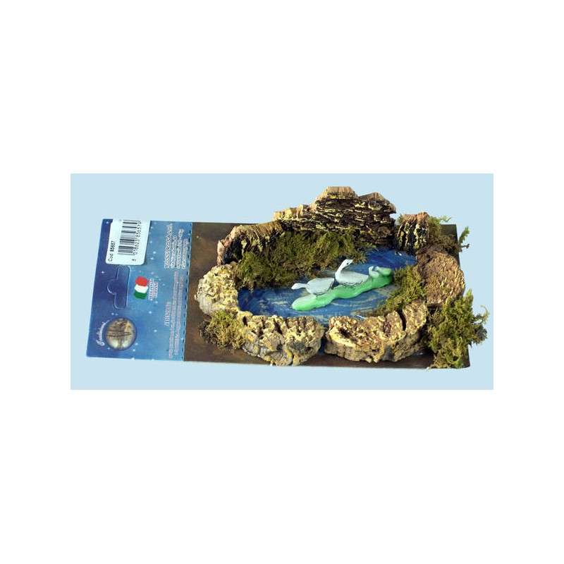 LAGO CON ANATRE 15x10cm