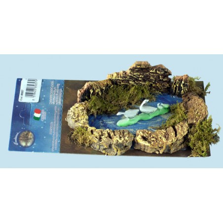 LAGO CON ANATRE 15x10cm