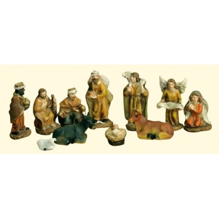 NATIVITA' IN RESINA 6cm COLOR SOFT SET 11pz