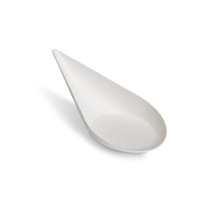 MINI CUCCHIAIO GOCCIA POLPA 12x4x2,5cm 25pz BIO COMPOSTABILE