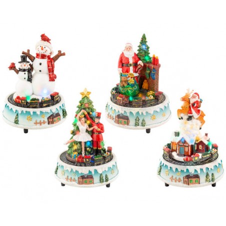 ALBERO GIOSTRA C/MOVIMENTO E SUONO 14x14x19,5cm 4ass 1pz