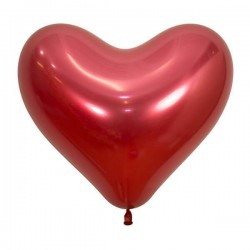 PALLONCINO CUORE ROSSO REFLEX 14" 35cm 12pz