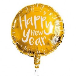 PALLONE MYLAR 18'' 45cm HAPPY NEW YEAR GOLD