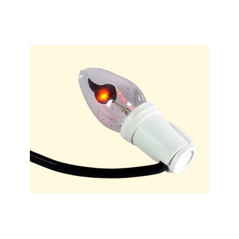 PORTALAMPADA + LAMPADA EFFETTO FIAMMA E12 220V