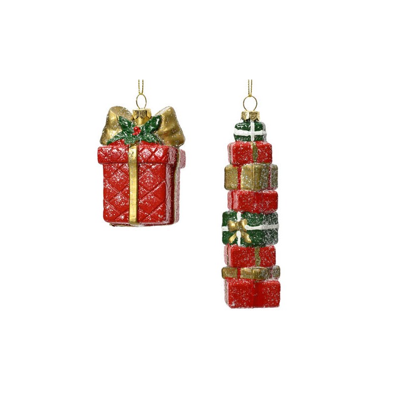 APPENDINO GIFTBOX h9,5cm ROSSO VERDE 2ass. 1pz