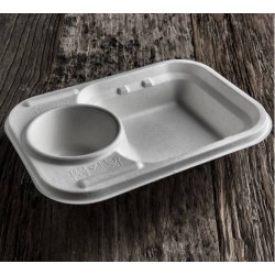 VASSOIO STREET FOOD POLPA 24x17x4cm BIO COMPOSTABILE 50pz