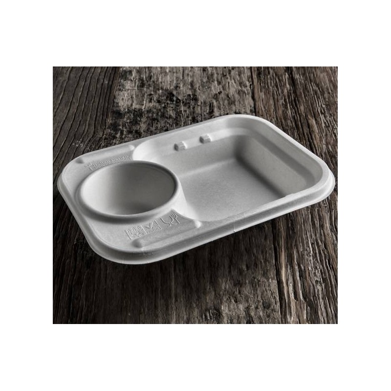 VASSOIO STREET FOOD POLPA 24x17x4cm BIO COMPOSTABILE 50pz