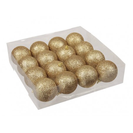 SFERE SPARKLING DARK GOLD Ø6cm 16pz