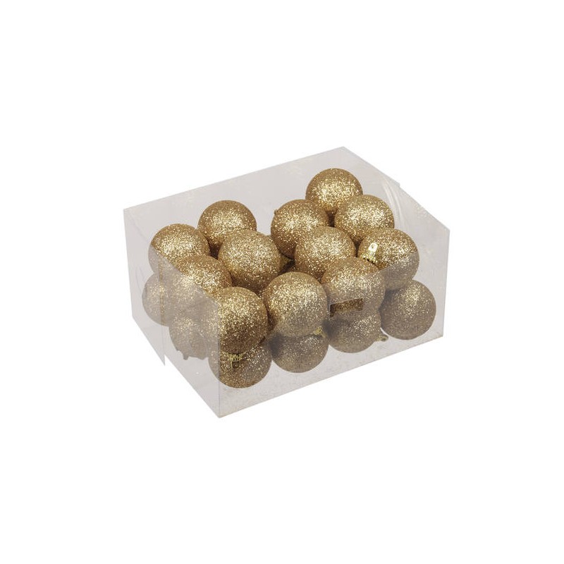 SFERE SPARKLING DARK GOLD Ø4cm 24pz
