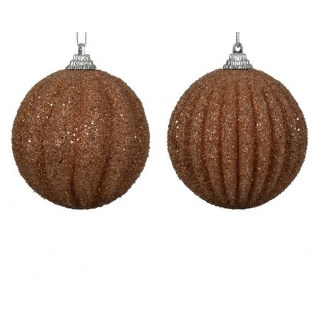 PALLINA FOAM PERLE ONDA BROWN CARAMELLO 2ass Ø8cm 1pz