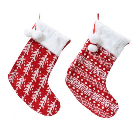 CALZA NATALE IN POLYESTERE 2ass 1pz