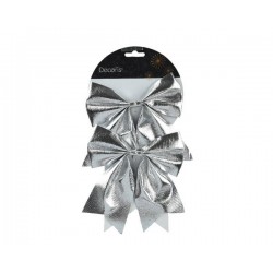 FIOCCO ARGENTO IN POLYESTERE17cm 2pz