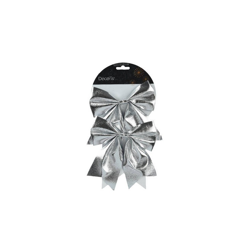 FIOCCO ARGENTO IN POLYESTERE17cm 2pz