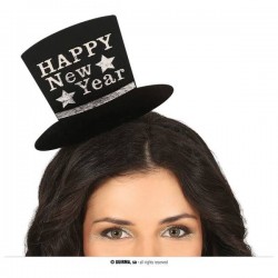 CERCHIETTO CAPPELLO HAPPY NEW YEAR ARGENTO