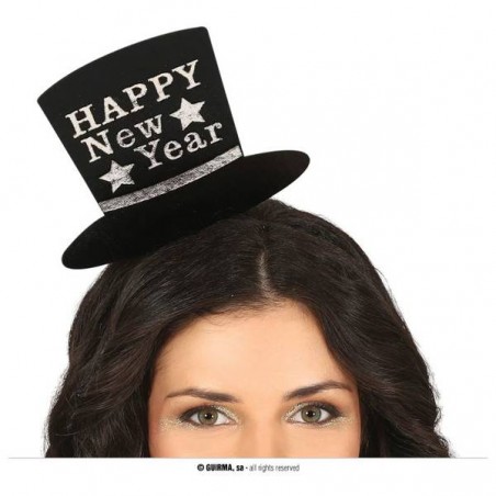 CERCHIETTO CAPPELLO HAPPY NEW YEAR ARGENTO