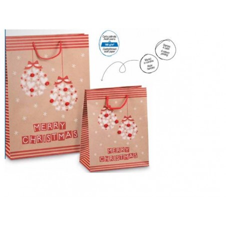 BORSA CARTA C/CORDONCINO MIS.30+12x41cm GLITTERATE 322D