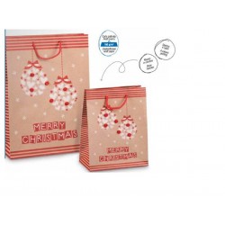 BORSA CARTA C/CORDONCINO MIS.20,5+11,5x26cm GLITTERATE 322D