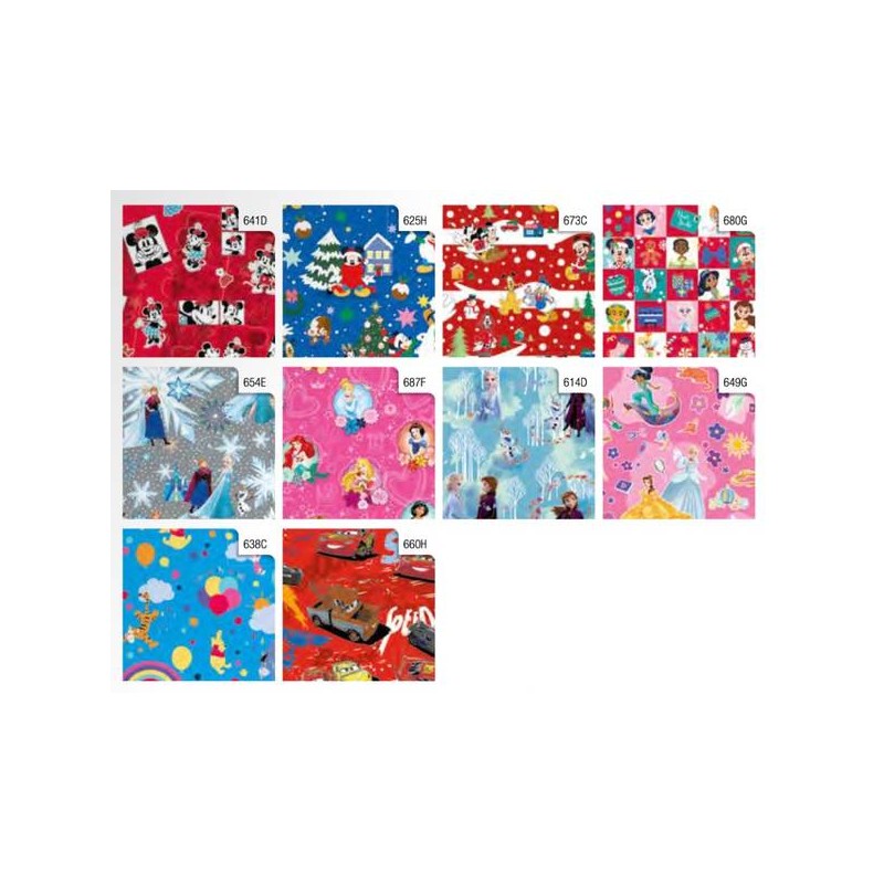 CARTA REGALO ROTOLO DISNEY NATALIZIA 3x1mt