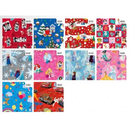CARTA REGALO ROTOLO DISNEY NATALIZIA 3x1mt