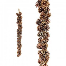 GHIRLANDA CON PIGNE NATURAL 110cm