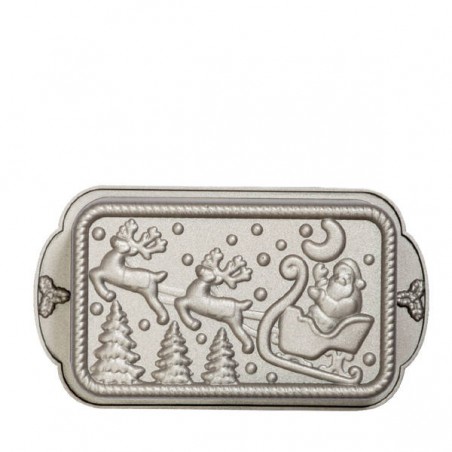 STAMPO PLUMCAKE SANTA CLAUS 27x15x5,8cm IN ALLUMINIO