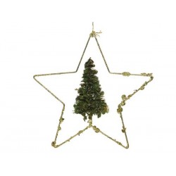 STELLA METALLO ORO C/ALBERO ø30x6cm