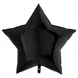 PALLONI MYLAR STELLA 36" 90cm NERA METAL