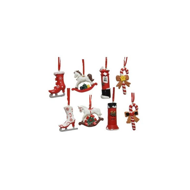 FIGURE ASSORTITE CLASSIC CHRISTMAS DA APPENDERE POLY 6,5cm