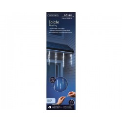 LED GHIACCIO 60 LUCI FREDDA 3,6mtxh39cm FILO TRASPARENTE INTERMITTENTI DA ESTERNO