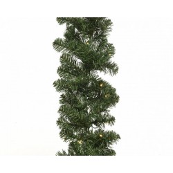 GHIRLANDA IMPERIALE VERDE PVC CON LUCINE Ø25x270cm