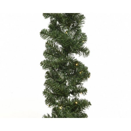 GHIRLANDA IMPERIALE VERDE PVC CON LUCINE Ø25x270cm