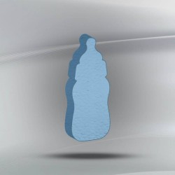 SAGOMA POLISTIROLO PASTELLO BIBERON 3cm CELESTE