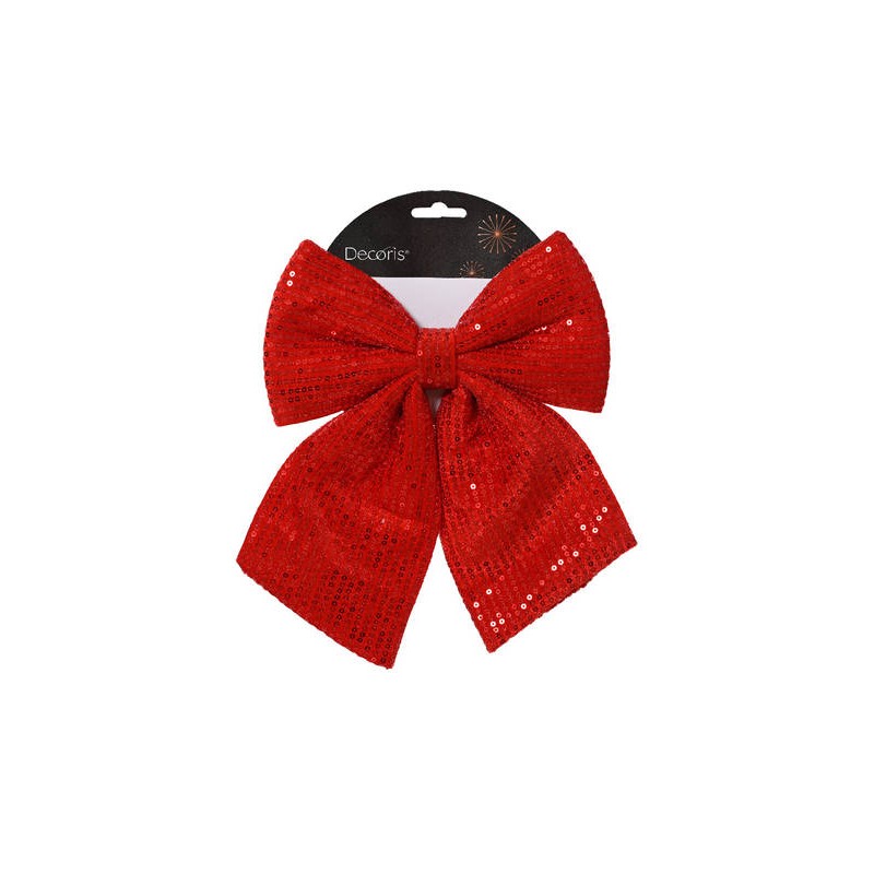 FIOCCO PAILLETTES 30x32cm CHRISTMAS RED