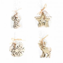 APPENDINI IN LEGNO 4assortimenti 12cm 1pz